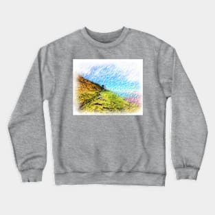 Lonely Life Guard Station On The Coast Crewneck Sweatshirt